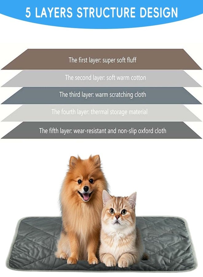 Qpets® Winter Warm Pet Bed, Thermal Padded Mat with Non-Slip Bottom for Dogs & Cats, Ultra-Soft Reversible Fleece & Polyester Sleeping Pad for Indoor Crates & Furniture - Image 4